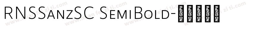 RNSSanzSC SemiBold字体转换